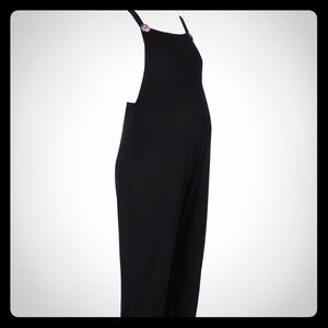 Maternity jersey overalls with buttons